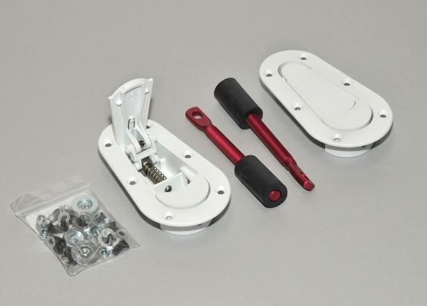 AeroCatch Flush Non-Locking Hood Latch Kit - White AeroCatch Flush Non-Locking Hood Latch Kit - White